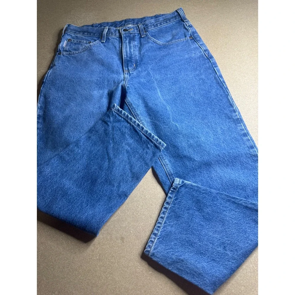 Carhartt B17‎ DST Relaxed Fit Straight Leg Jeans Mens 34x28 Blue Denim Workwear